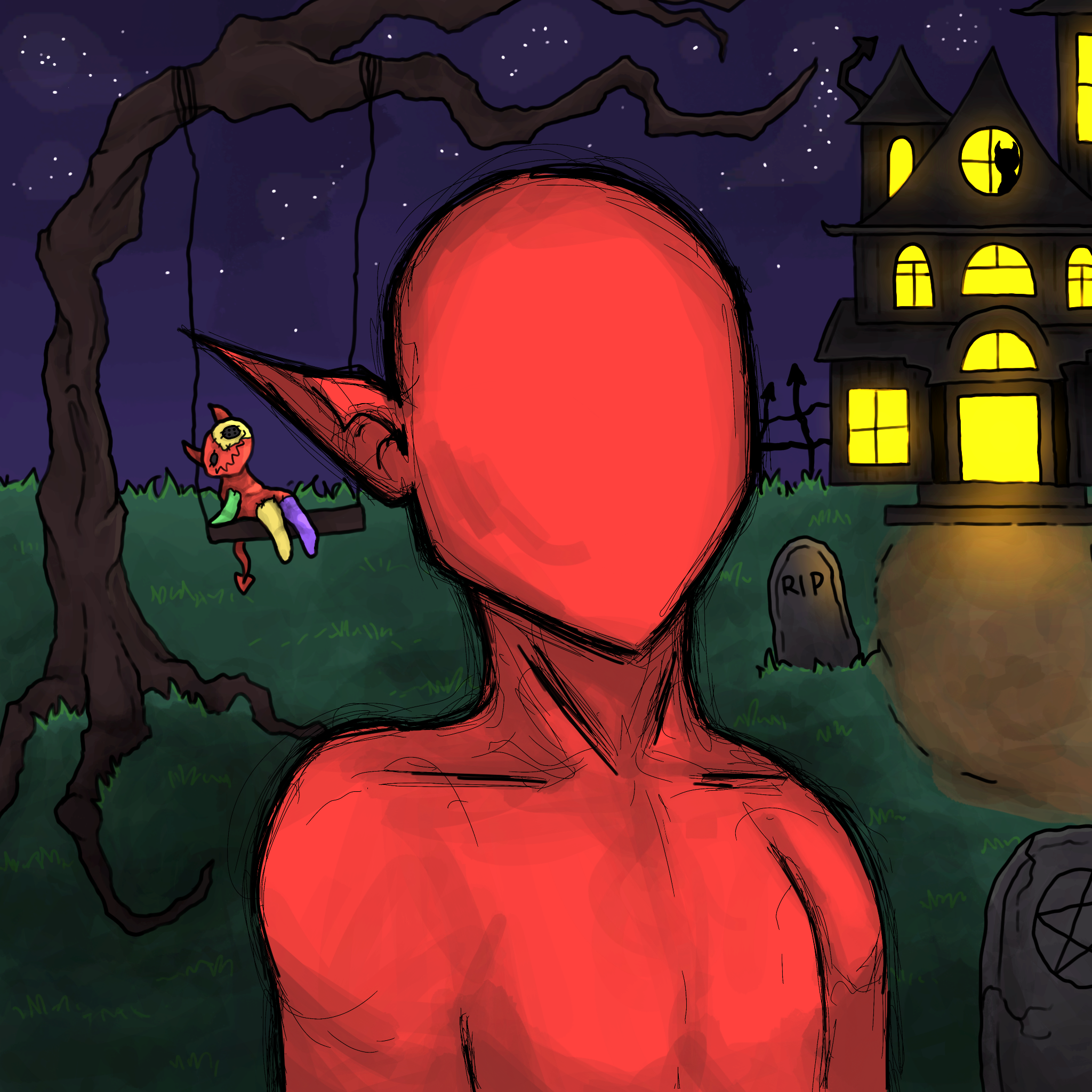 The Deadly Sins CNFT Trait: Background: Haunted House