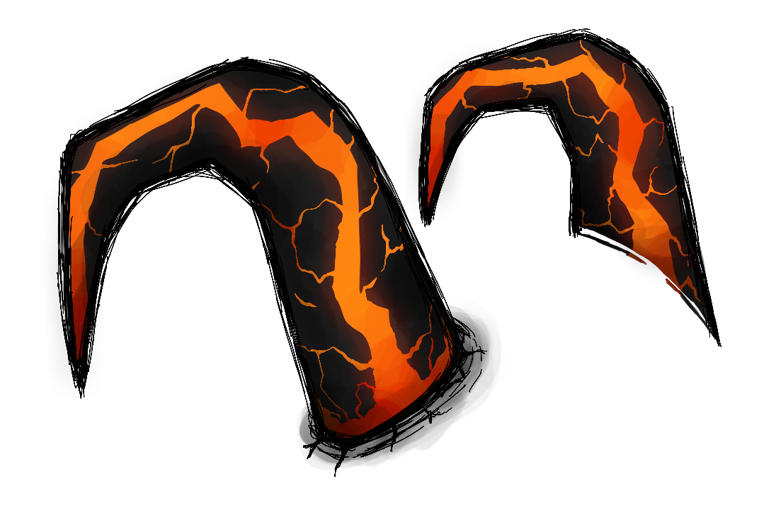 The Deadly Sins CNFT Trait: Headpiece: Magma Horns