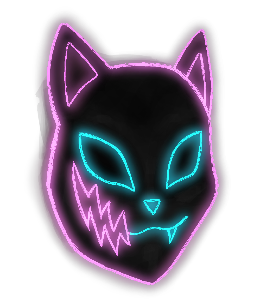 The Deadly Sins CNFT Trait: Headpiece: Neon Meow Mask